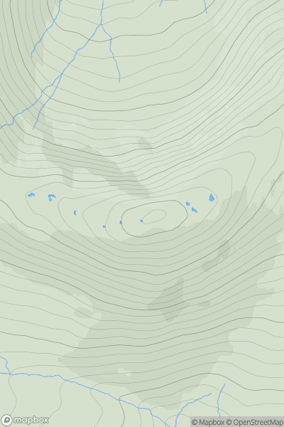 Thumbnail image for Meall a' Chaise [Morvern and Kingairloch] showing contour plot for surrounding peak